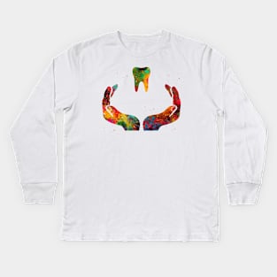 Dental Care Art Kids Long Sleeve T-Shirt